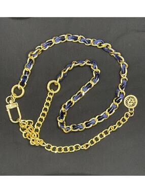 Vintage Anne Klein Gold Tone And Velvet Belt